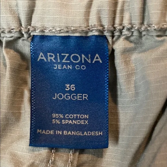 Men's Arizona Gray Cargo joggers size 36 - Picture 6 of 8